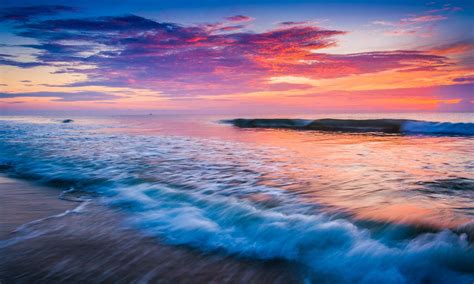Waves On The Atlantic Ocean At Sunrise St Augustine Beach Florida