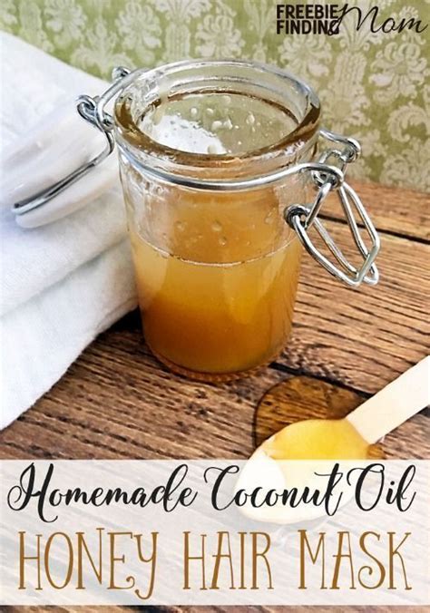 Diy Coconut Oil Hair Mask With Honey Homemade Hair Products Homemade
