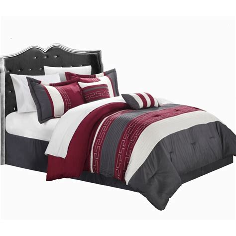Chic Home Design Carlton 6 Piece Grey King Comforter Set In The Bedding