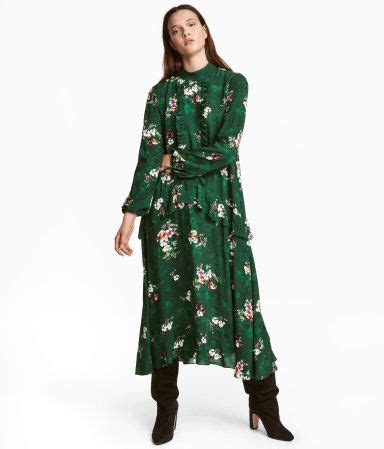So i ended up buying three different colors of these dresses. Green/floral. Dress in a woven viscose fabric with a ...