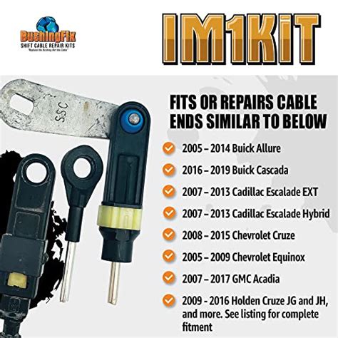 Bushingfix Im Kit Transmission Shift Cable Bushing Repair Kit