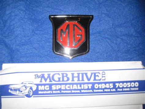 Mg Mgb Roadster Or Gt Red Black Grill Badge 62 70 Ara2148 Eb51 For