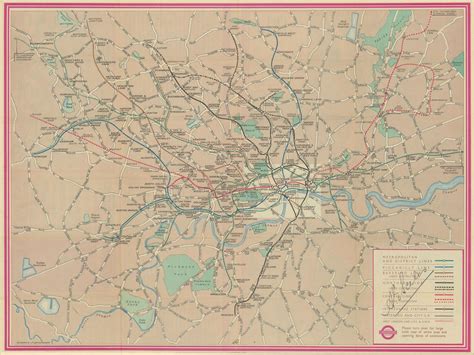 London Transport Underground Map 3 1939 Old Vintage Plan Chart