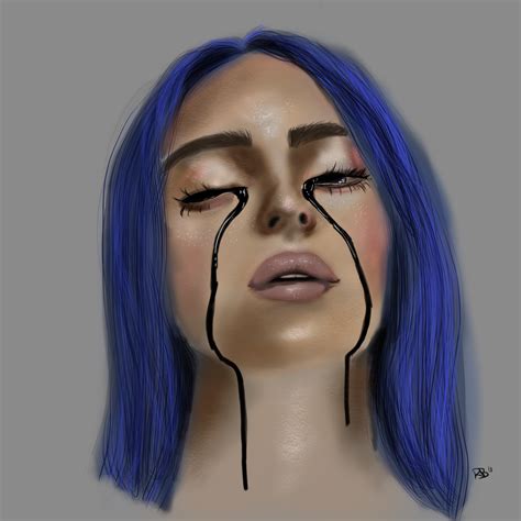 Billie Eilish Procreate Drawing Beginner When The Party Is Over