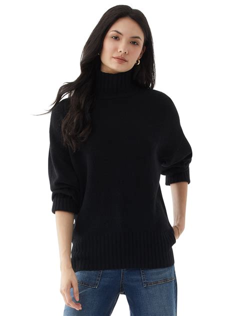 Scoop Womens Slouchy Turtleneck