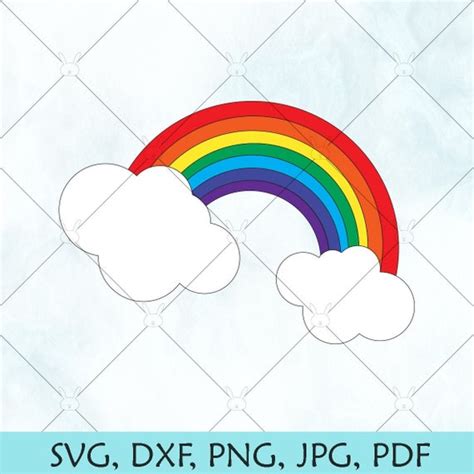 Rainbow With Clouds Svg Free