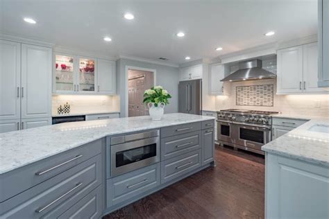 White granite worktops ,brown granite countertops ,grey granite countertops ,white kitchens with granite countertops ,white marble countertops ,super white granite ,gray granite countertops ,best kitchen top 10 kitchen trends for 2020 (that you didn't know about). Contemporary White & Gray Kitchen - Cheryl Pett Design