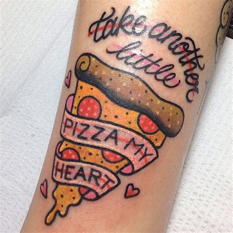 Dgaf Thechive Food Tattoos Pizza Tattoo Trendy Tattoos