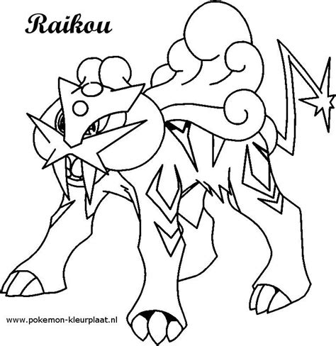 Pokemon sun and moon pokedex. Kleurplaat Raikou - Pokemon-Kleurplaat.nl | Pokemon ...