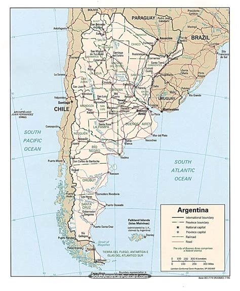 Political Map Of Argentina