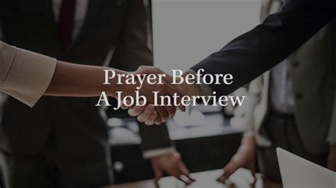Prayer Before A Job Interview Youtube