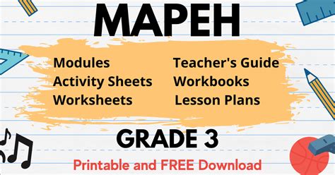 Navigate below and click on the download links for your respective grade levels. MAPEH - Learning Materials in GRADE 3 (Free Download) - DepEd Click