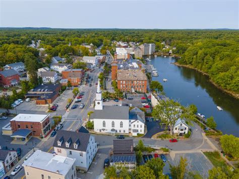 Newmarket Town Aerial View Nh Usa Stock Photo Image Of Landscape