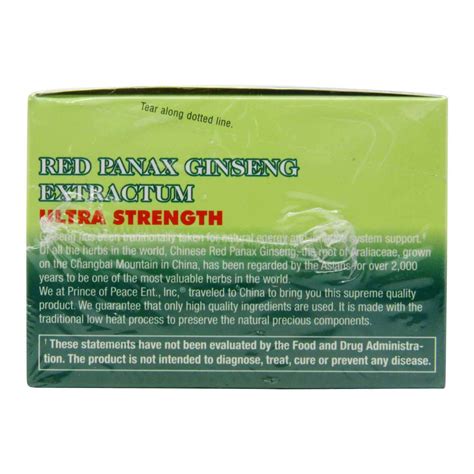 Prince Of Peace Red Panax Ginseng Extractum Ultra Strength 30 Vials