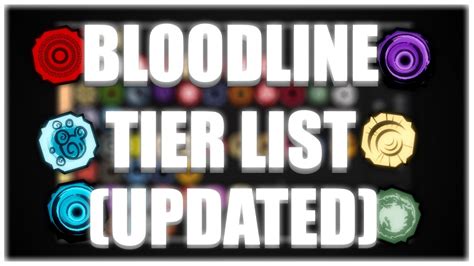 SHINDO LIFE BLOODLINE TIER LIST PT2 (ACCURATE) (BEST BLOODLINE?!) - YouTube
