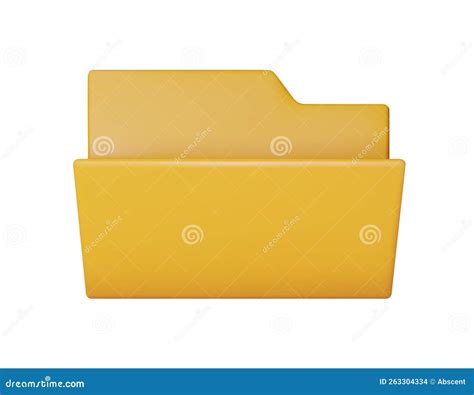 3d Empty Business Folder Isolated On White Stock Vector Illustration