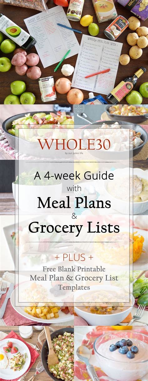 They said it would be hard, and that there would be cravings, and to be fair, the kids have spending money on food is hard for me. Whole30 Meal Plan & Grocery List | 4 individual weeks of ...