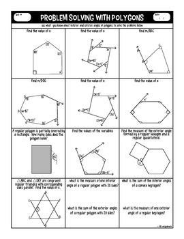 A) let asub:15ehnsdhn/sub:15ehnsdh be the area of a polygon with n sides inscribed in a circle with a radius of r. polygons graphic organizer and practice | Interior and exterior angles, Graphic organizers ...