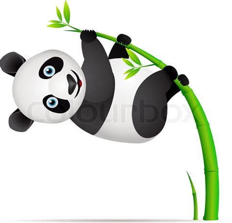 Panda And Bamboo Tree Stock Vector Colourbox