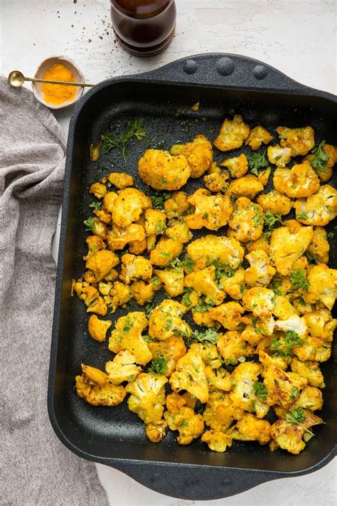 Turmeric Roasted Cauliflower Vegan Paleo Keto The Roasted Root