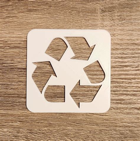 diy recycle symbol stencil digital download for 3d printing etsy
