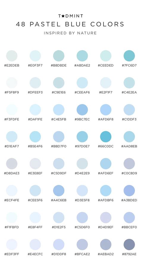 Pastel Blue Color Palette Inspiration With Hex Codes Tadmint Design Resources And