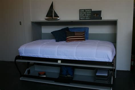 10 Horizontal Twin Murphy Bed With Desk