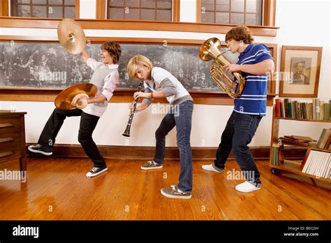 Playing Musical Instruments Teenagers Hi Res Stock Photography And