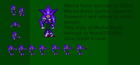 My Version Of Mecha Sonic Sprite Sheet Wip By Nazo0202 On Deviantart