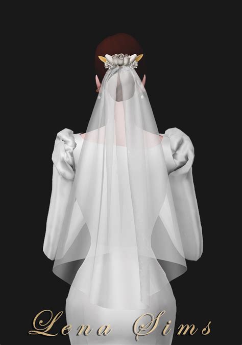 Lena Sims Elbow Veil Atelier Lena På Patreon Sims 4 Wedding Dress