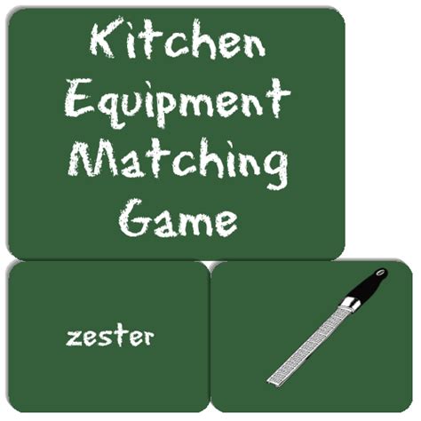 Kitchen Equipment Matching Game Match The Memory