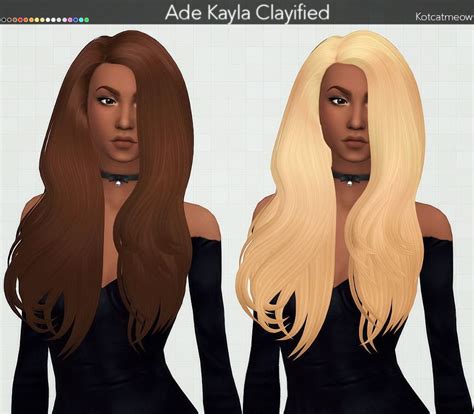 Kot Cat Ade Darma`s Kayla Hair Clayified Sims 4 Hairs Sims Hair