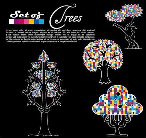 Abstract Trees Background Vector Vectors Graphic Art Designs In