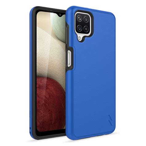 Zizo Realm Series For Galaxy A12 Case Sleek Modern Protection Blue