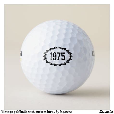 Vintage Golf Balls With Custom Birth Year Golf Ball T Golf Ts