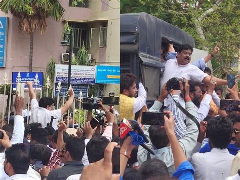 नागपुरात ईडी कार्यालयावर काँग्रेसचा मोर्चा मंत्री विजय वडेट्टीवारांना पोलिसांनी ताब्यात घेतले