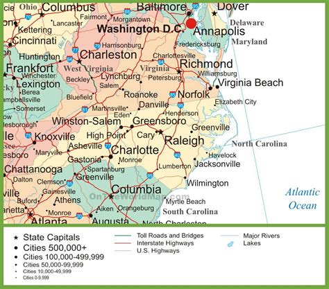 Nc Virginia Map Time Zones Map