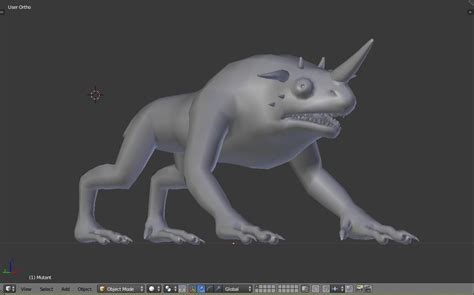 Alien Creature3 Base Mesh Free Vr Ar Low Poly 3d Model Cgtrader