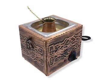 Authentic Turkish Copper Sand Coffee Maker Large Square Etsy