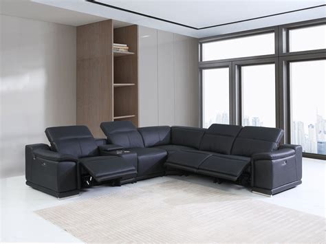 Black Leather Sectional Sofa Recliner Cabinets Matttroy