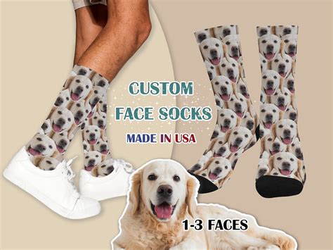 Custom Dog Face Socks Funny Pet Sock Dog Lover Personalized