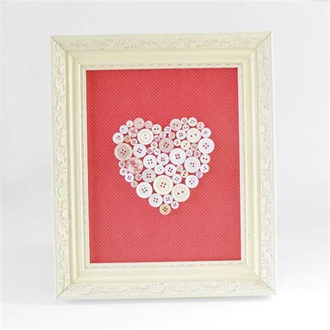 Heart Button Art Tutorial Button Art Valentine Art Projects Diy