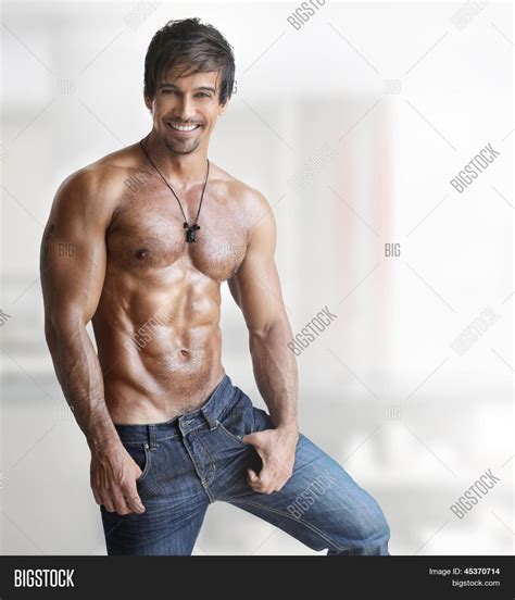 Sexy Smiling Shirtless Male Model Image And Photo Bigstock