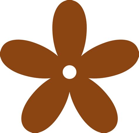 Download Brown Clipart Brown Object Brown Flower Clipart Png
