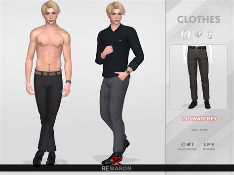 The Sims Resource Formal Pants For Men 01