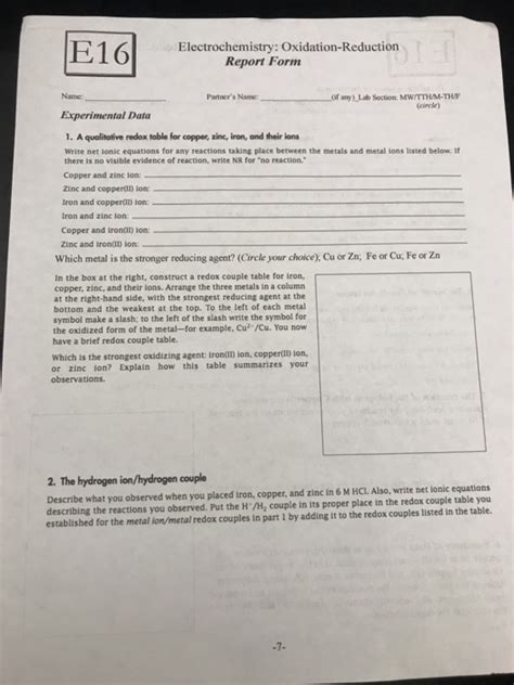 Form 49 /  return giving particulars in register of directors, managers and secretaries and changes section 58 of particulars  document indicating the latest member of board of directors. Solved: Electrochemistry: Oxidation-Reduction Report Form ...