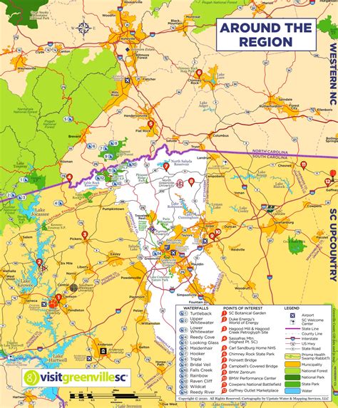 Tourist Map Of Surroundings Of Greenville