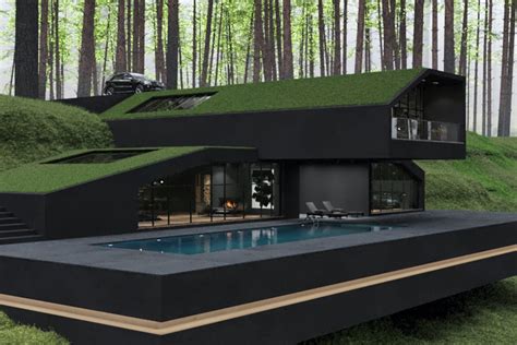 Modern Architectural Design Goes Green With This Grass Roof Villa