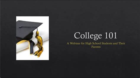 College 101 A Webinar For Families Of Students With Disabilities
