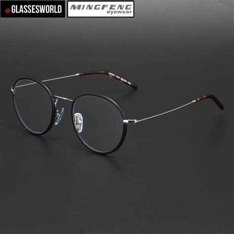 high quality round metal eyeglass frame with unisex optical glasses m1241 in men s eyewear